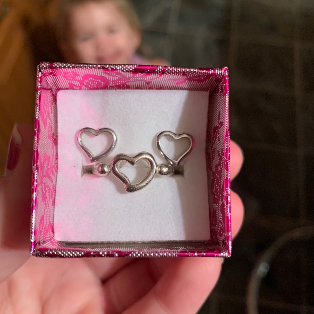 Sterling silver ring and earring set